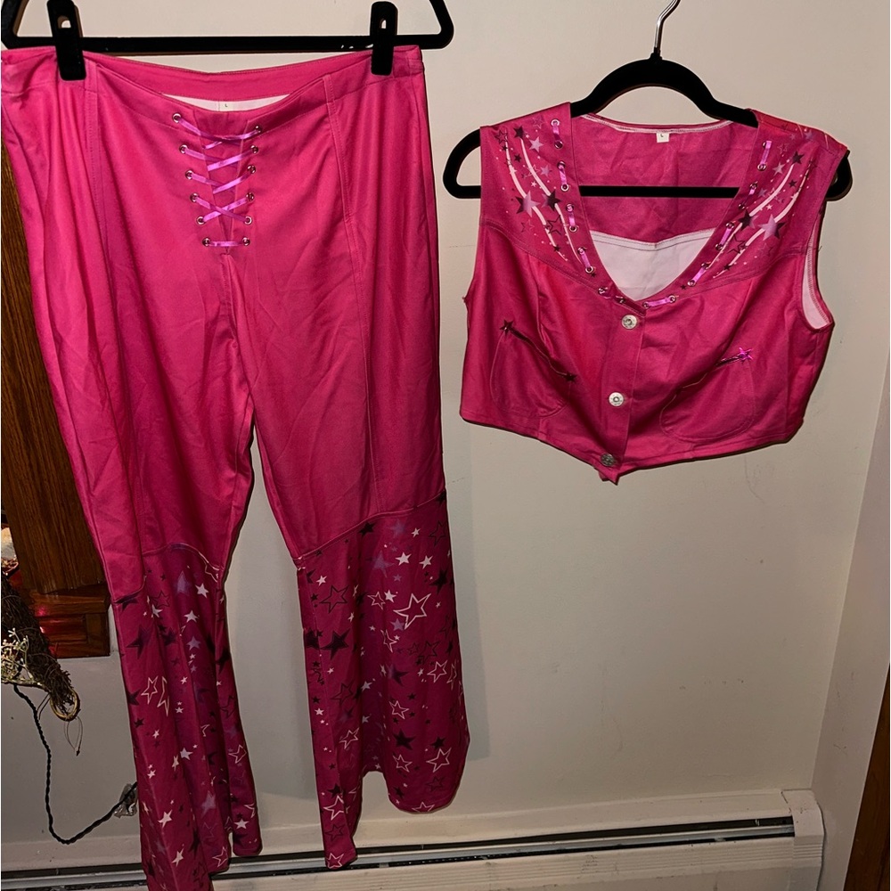 Cowgirl Barbie Costume w/ better details. Never Worn. Says L but seems to be XL